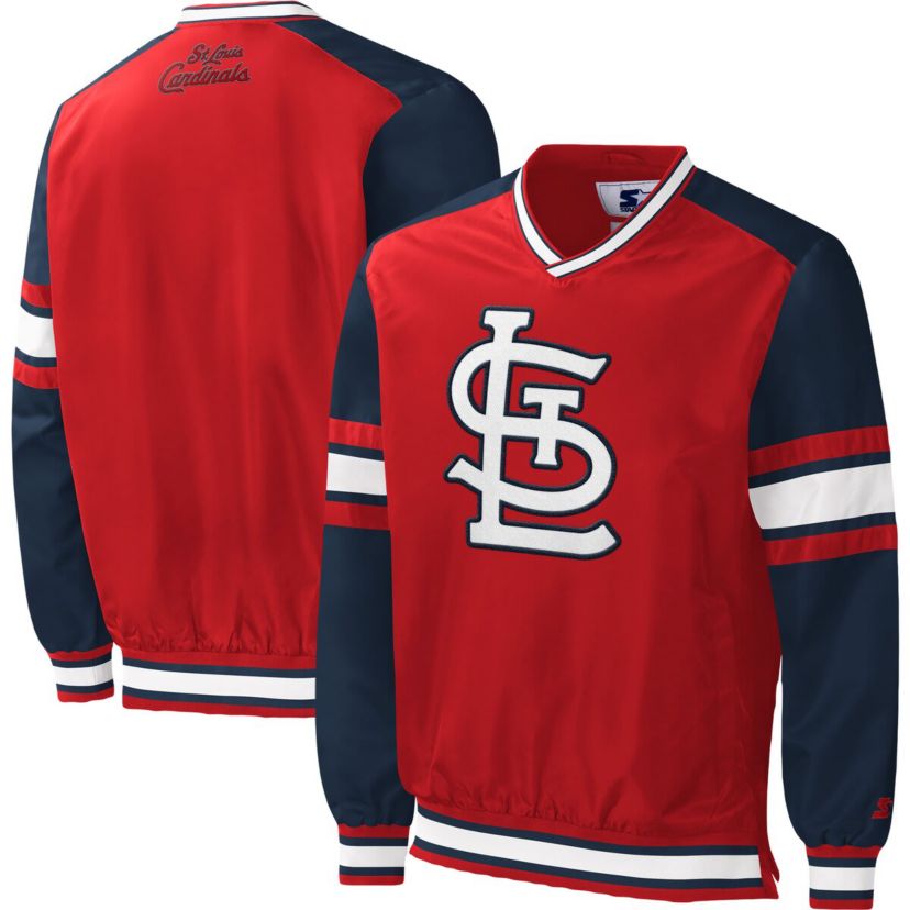 MLB St. Louis Cardinals Yardline V-Neck Pullover Windbreaker