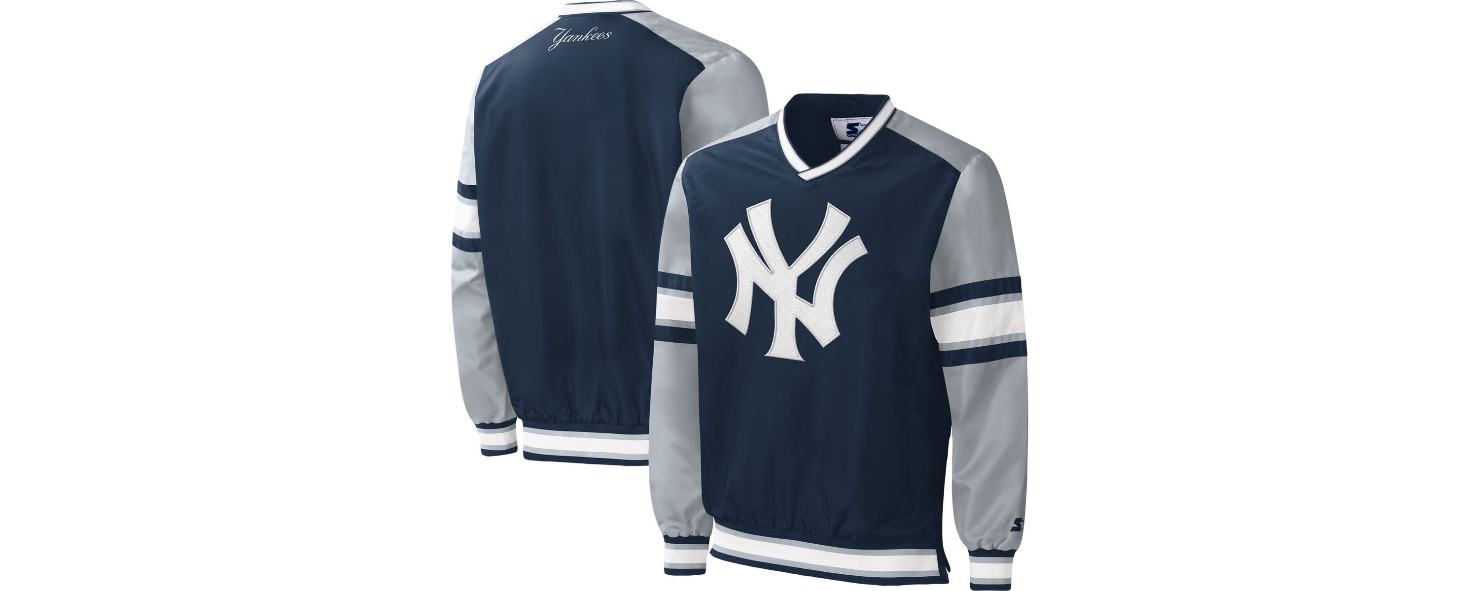MLB New York Yankees Yardline V-Neck Pullover Windbreaker