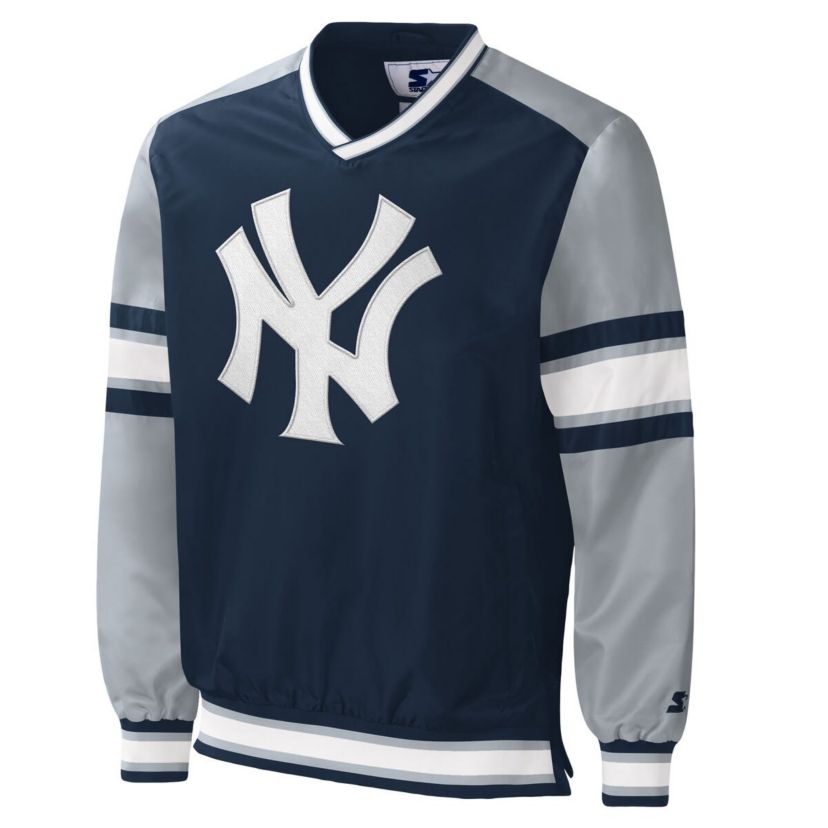 MLB New York Yankees Yardline V-Neck Pullover Windbreaker