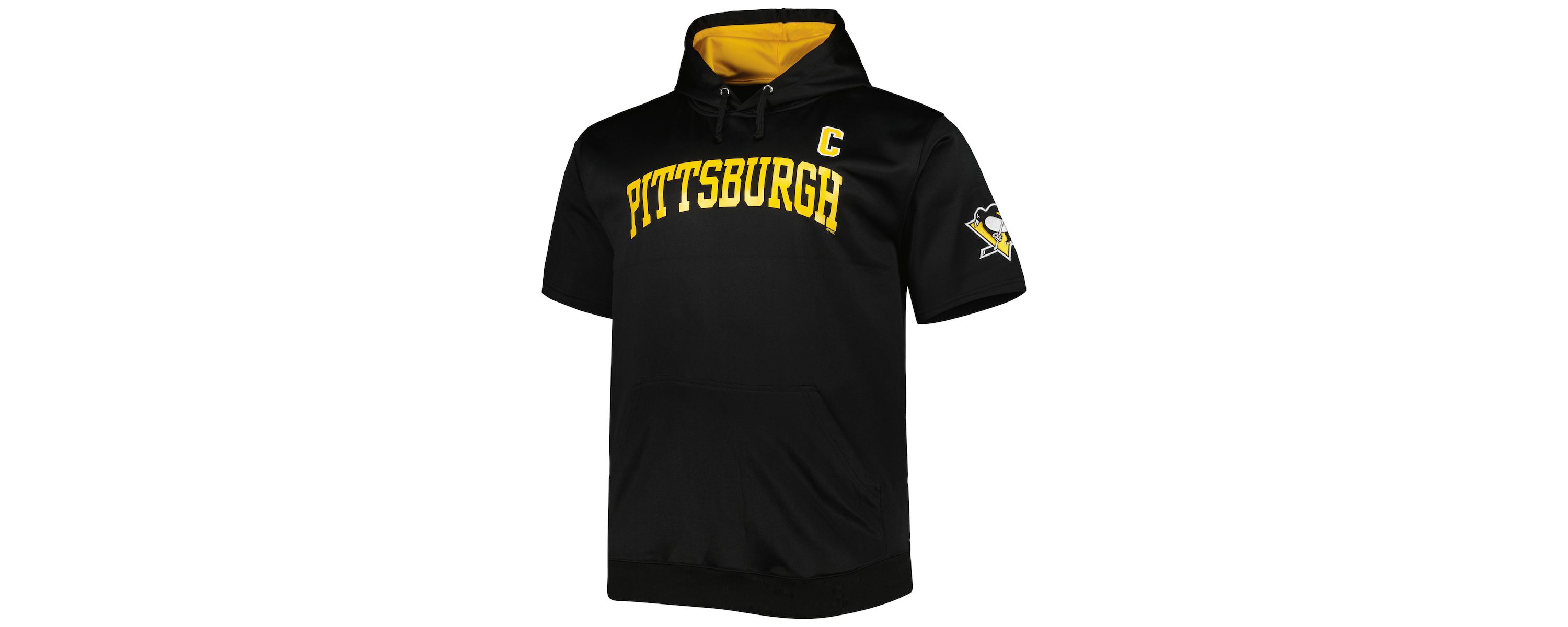 NHL Fanatics Sidney Crosby Pittsburgh Penguins Big & Tall Captain Patch Name & Number Pullover Hoodie