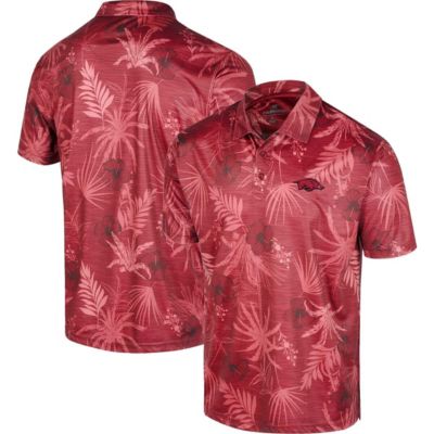 Colosseum Men's NCAA Arkansas Razorbacks Palms Team Polo, XL