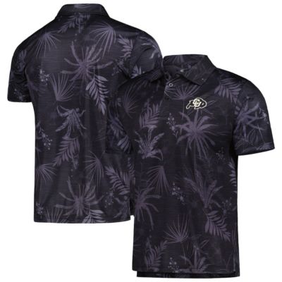 Colosseum Men's NCAA Colorado Buffaloes Palms Team Polo, Black, 3XL