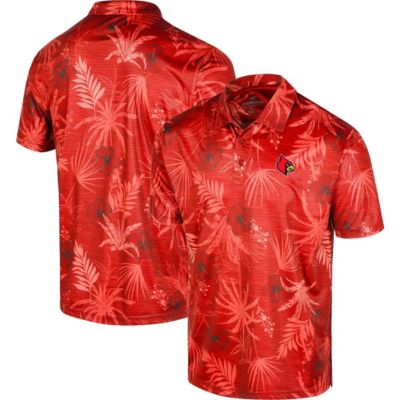 Colosseum Men's NCAA Louisville Cardinals Palms Team Polo