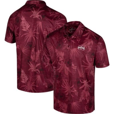 Colosseum Men's NCAA Mississippi State Bulldogs Palms Team Polo, XL
