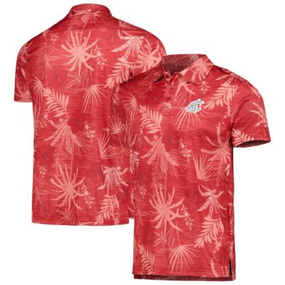 Colosseum Men's NCAA Washington State Cougars Palms Team Polo, Crimson, 2XL