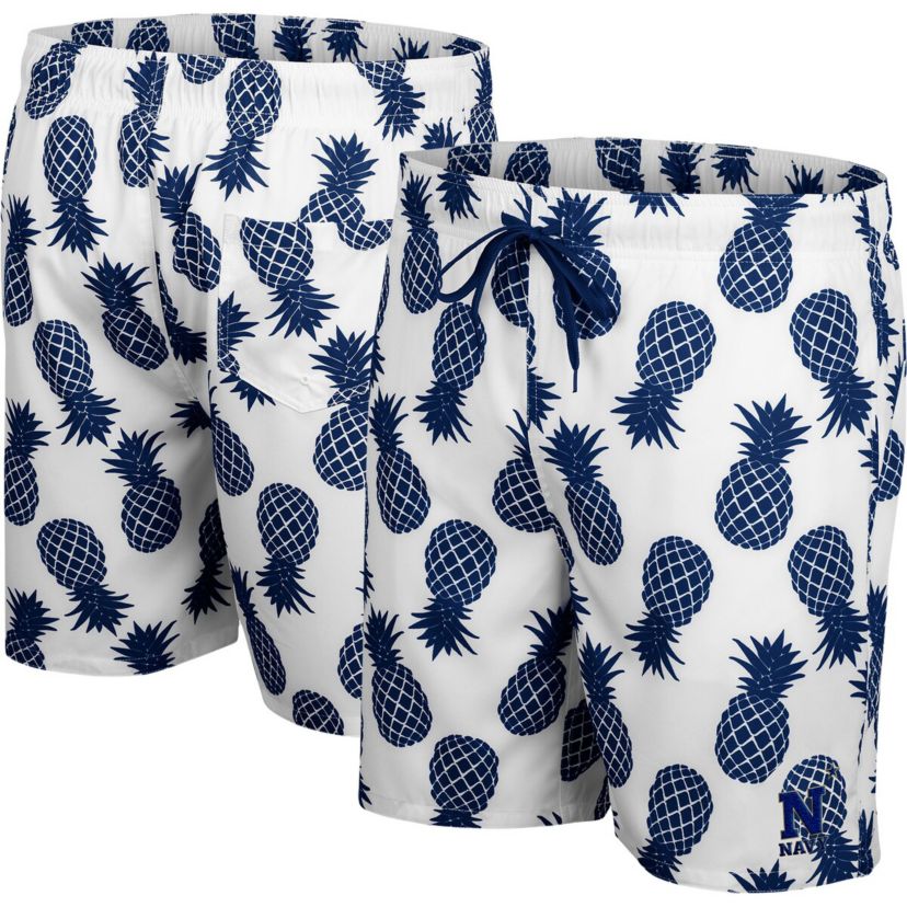 Navy Midshipmen NCAA Midshipmen Pineapples Swim Shorts