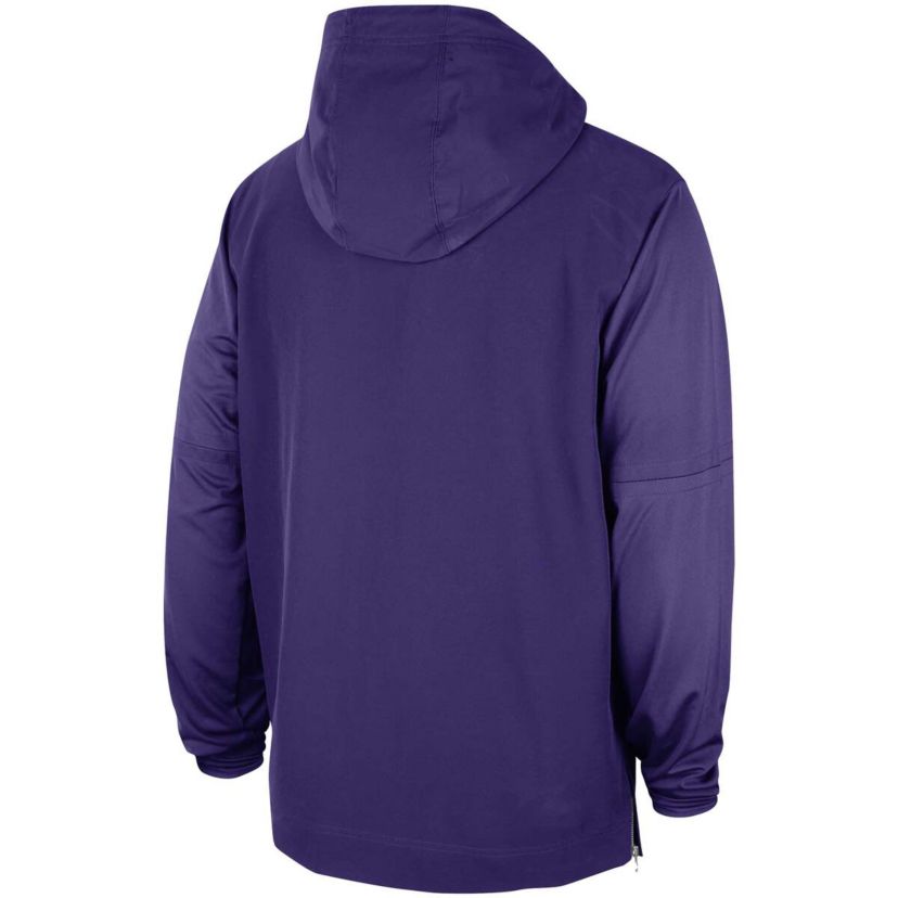 NCAA Nike LSU Tigers 2023 Sideline Player Quarter-Zip Hoodie Jacket