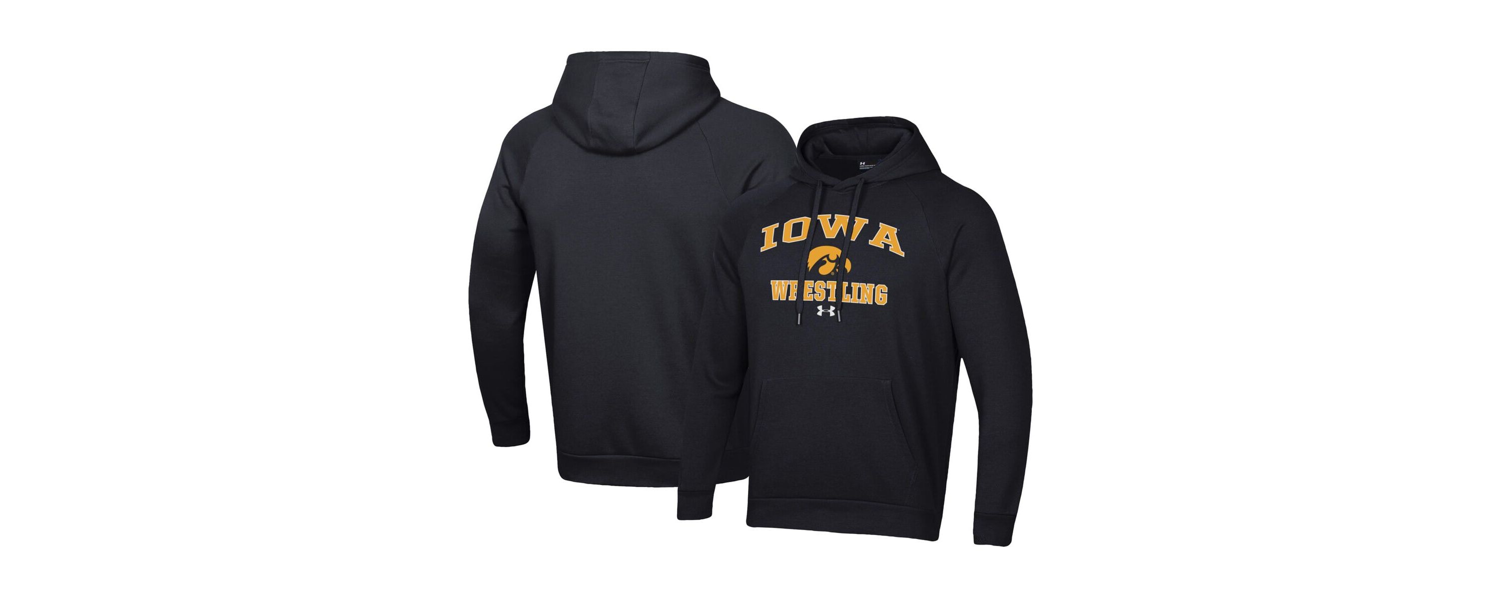 NCAA Under Armour Iowa Hawkeyes Wrestling Arch Over Pullover Hoodie