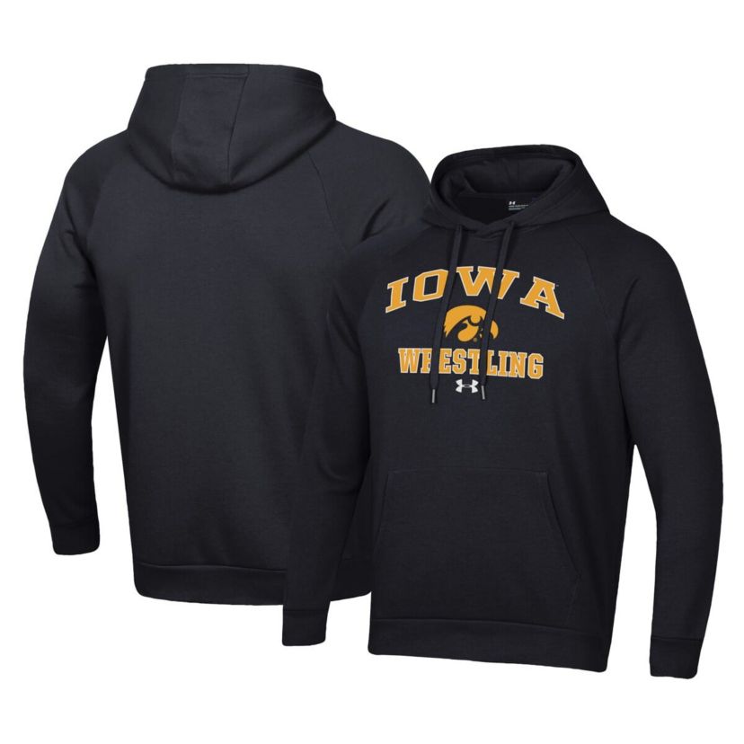 NCAA Under Armour Iowa Hawkeyes Wrestling Arch Over Pullover Hoodie