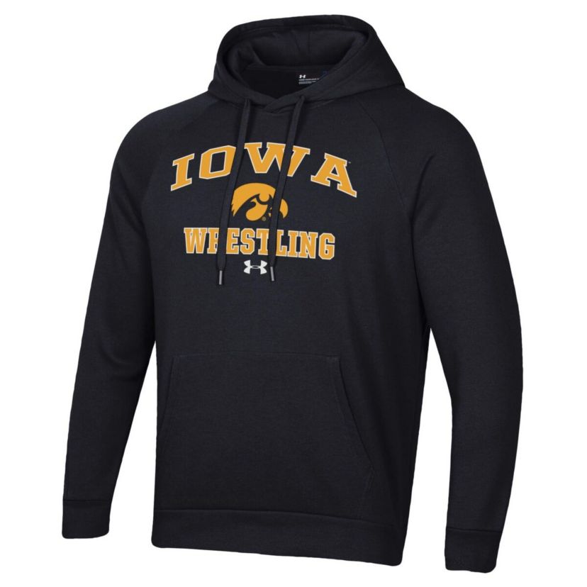 NCAA Under Armour Iowa Hawkeyes Wrestling Arch Over Pullover Hoodie