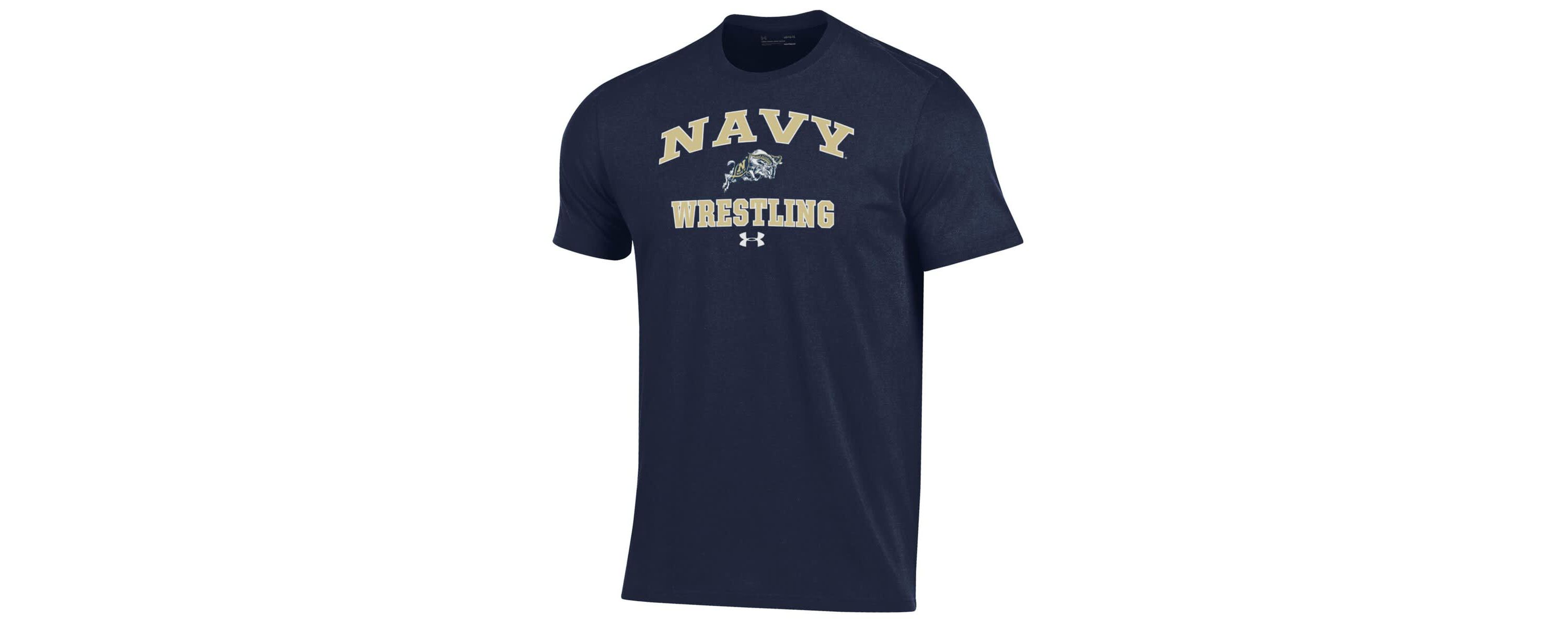 Navy Midshipmen NCAA Under Armour Midshipmen Wrestling Arch Over Performance T-Shirt