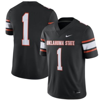 Men's NCAA Nike #1 Oklahoma State Cowboys Game Jersey, Black, XL