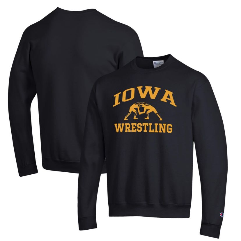 NCAA Iowa Hawkeyes Wrestling Icon Powerblend Pullover Sweatshirt