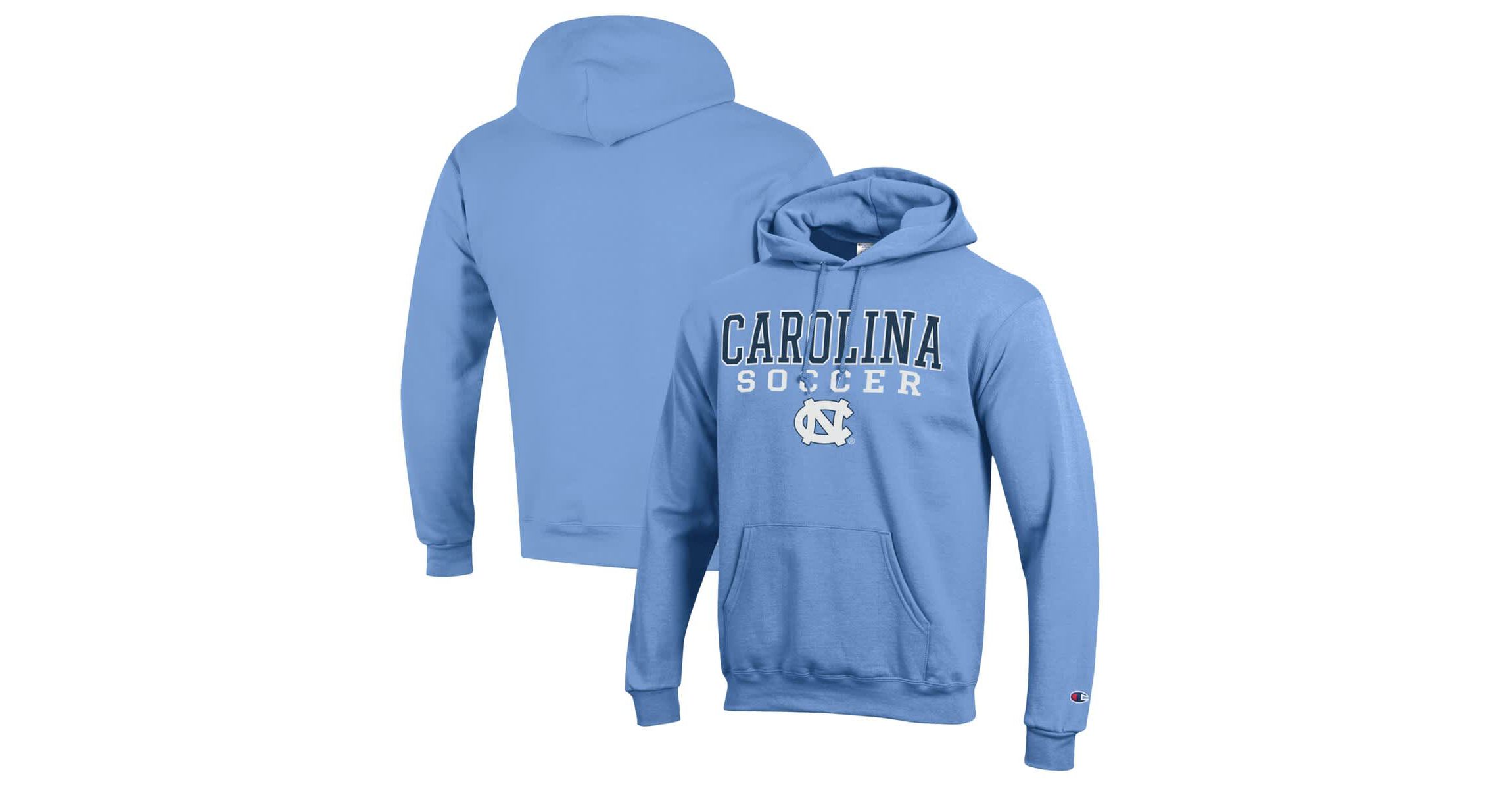 NCAA Carolina North Carolina Tar Heels Soccer Stack Logo Powerblend Pullover Hoodie