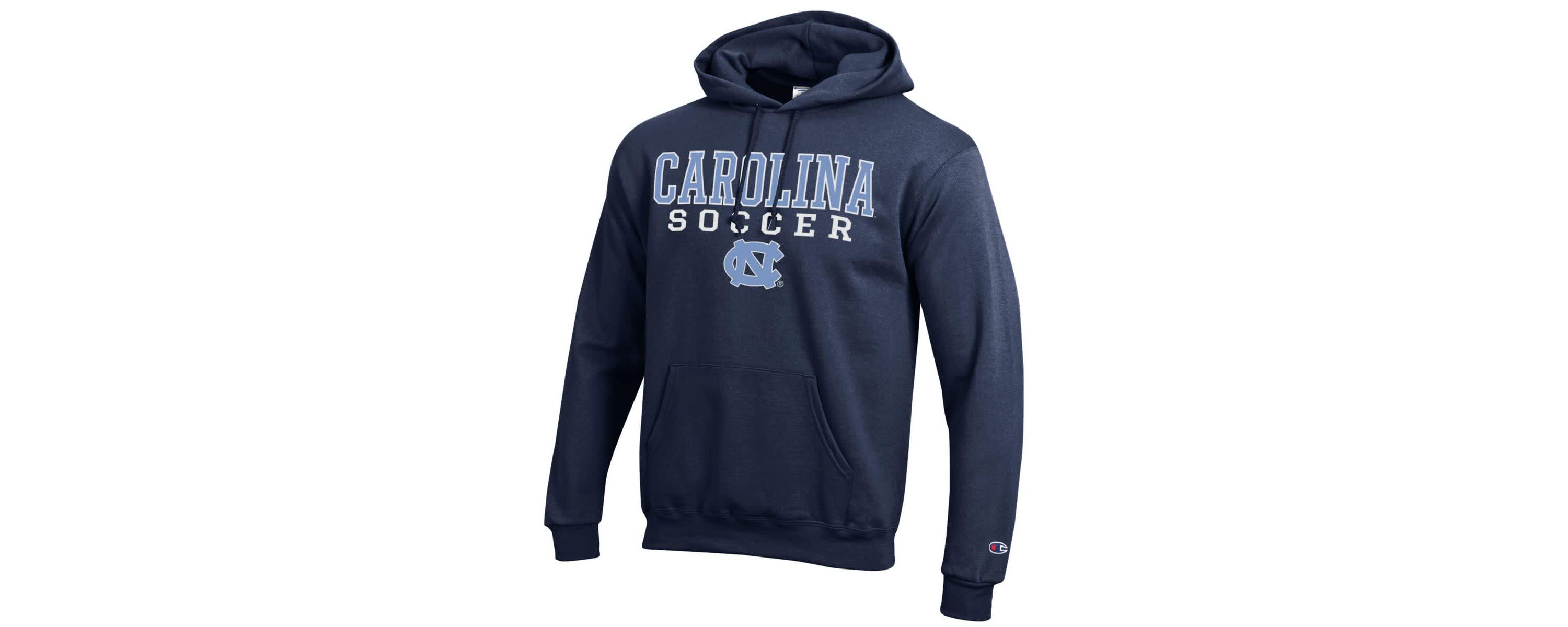 NCAA North Carolina Tar Heels Soccer Stack Logo Powerblend Pullover Hoodie