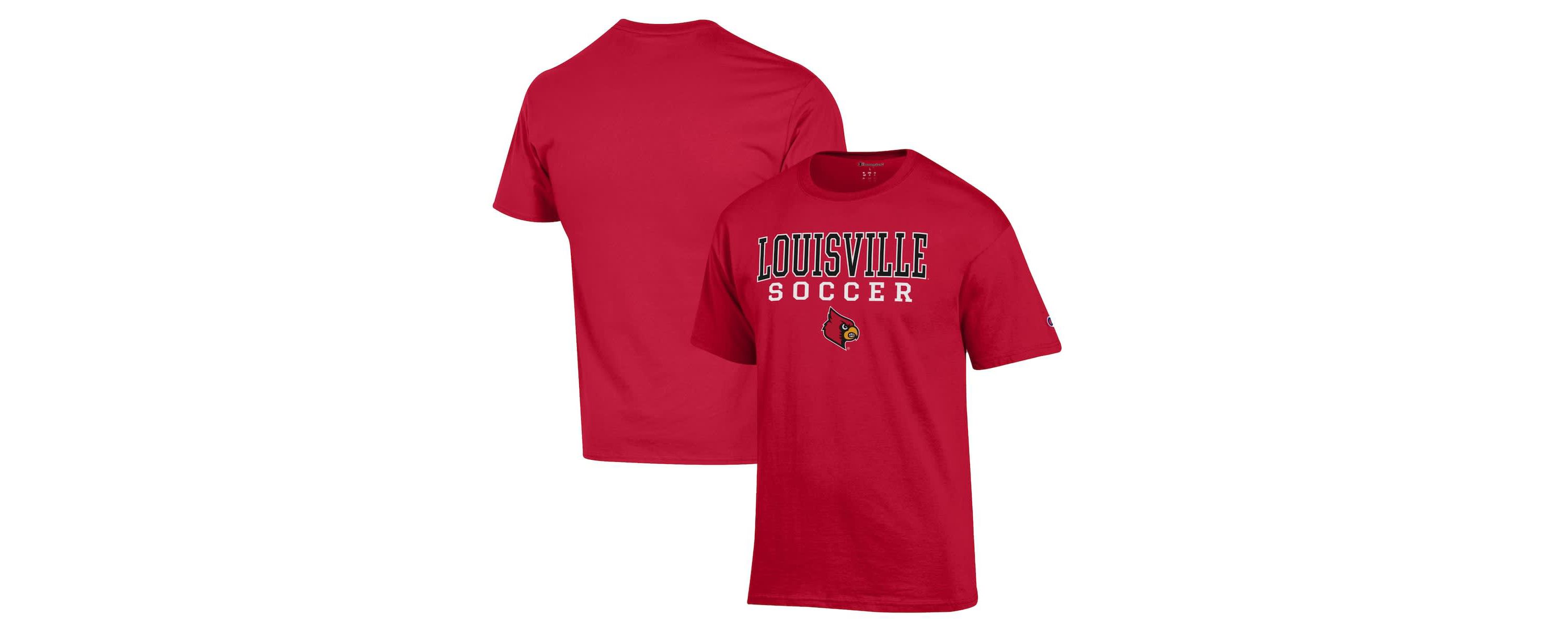 NCAA Louisville Cardinals Soccer Stack Logo T-Shirt