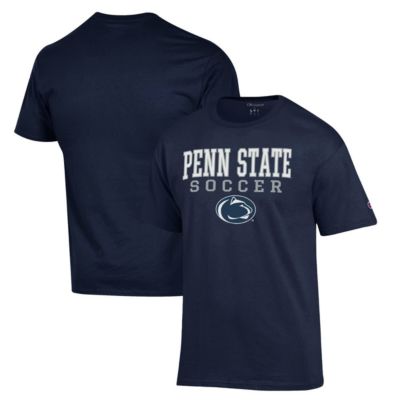 Champion Men's NCAA Penn State Nittany Lions Soccer Stack Logo T-Shirt, Navy Blue, 3XL