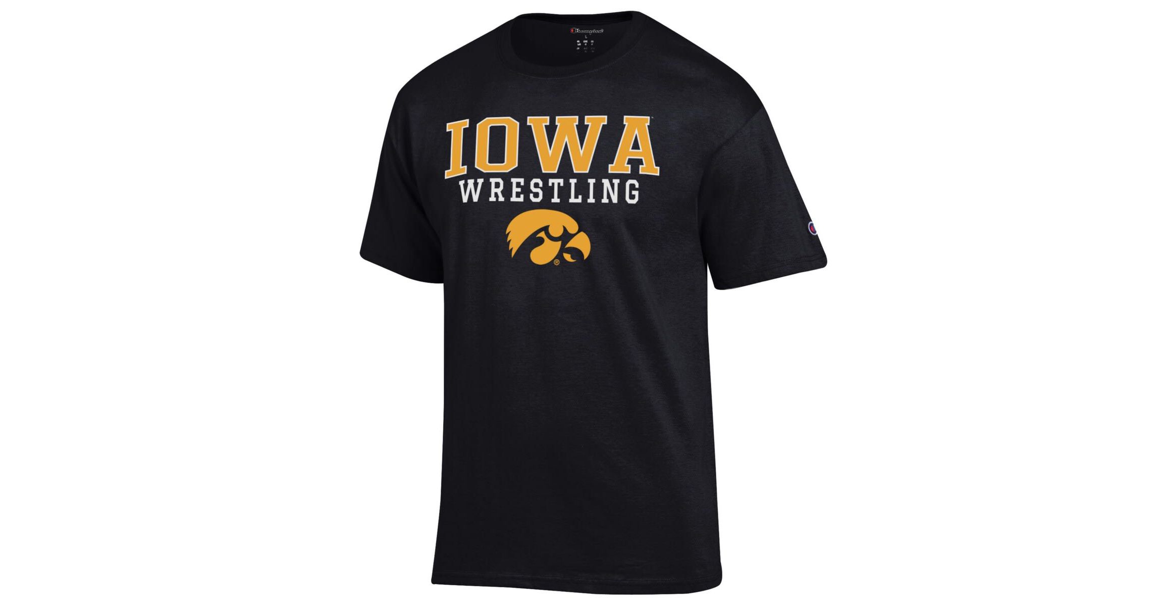 NCAA Iowa Hawkeyes Wrestling Stack Logo T-Shirt