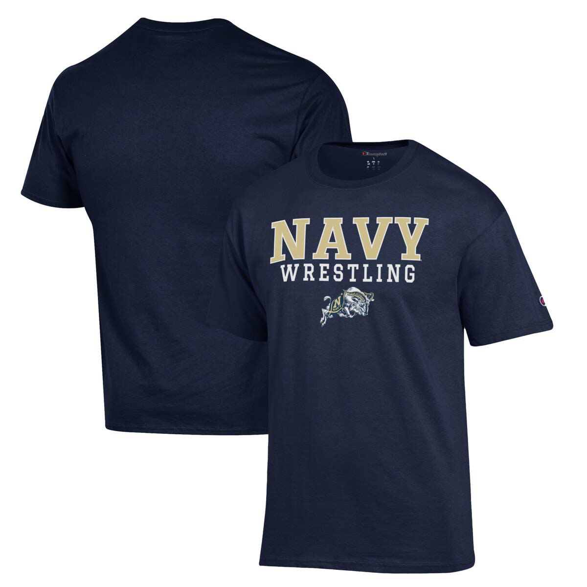 Navy Midshipmen NCAA Midshipmen Wrestling Stack Logo T-Shirt