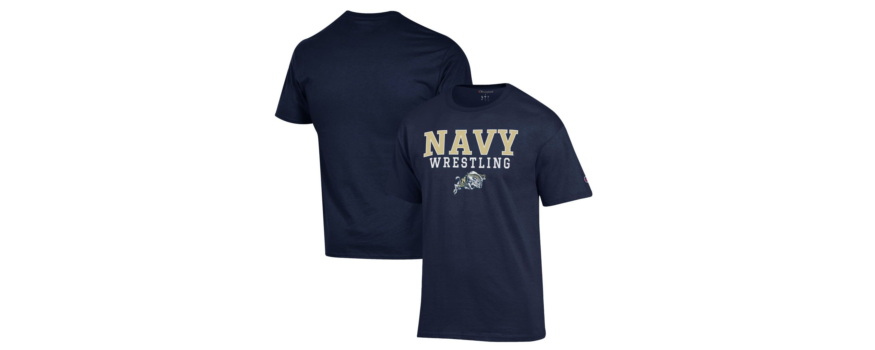 Navy Midshipmen NCAA Midshipmen Wrestling Stack Logo T-Shirt