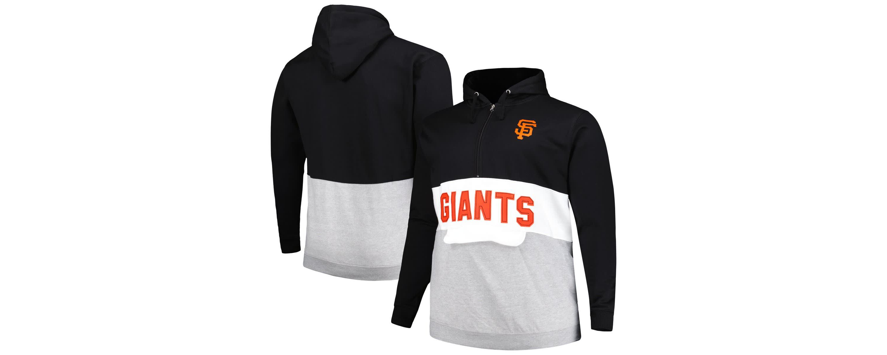 MLB San Francisco Giants Big & Tall Fleece Half-Zip Hoodie