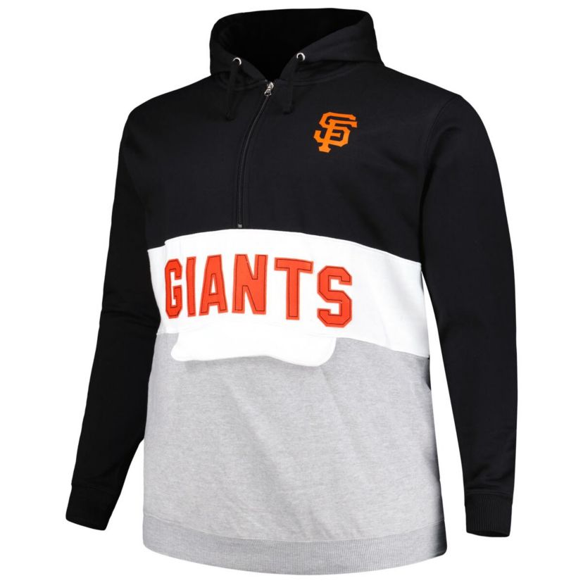 MLB San Francisco Giants Big & Tall Fleece Half-Zip Hoodie