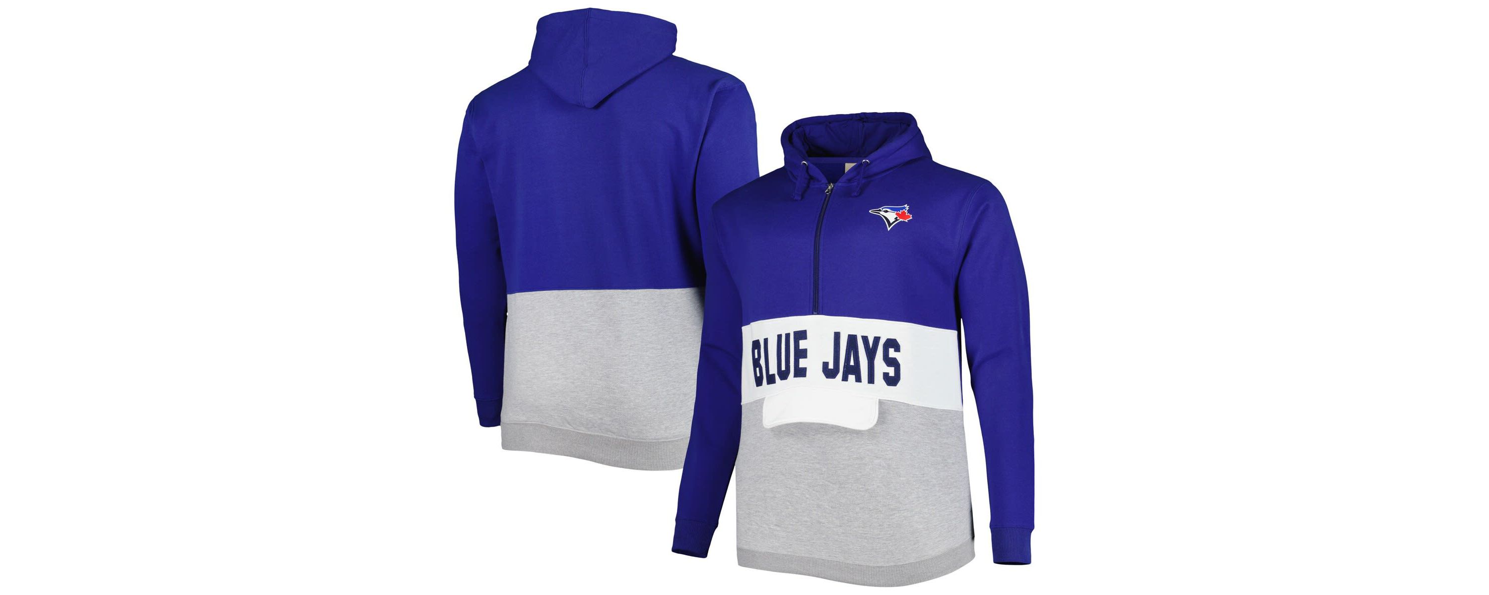 Toronto Blue Jays MLB Toronto Jays Big & Tall Fleece Half-Zip Hoodie