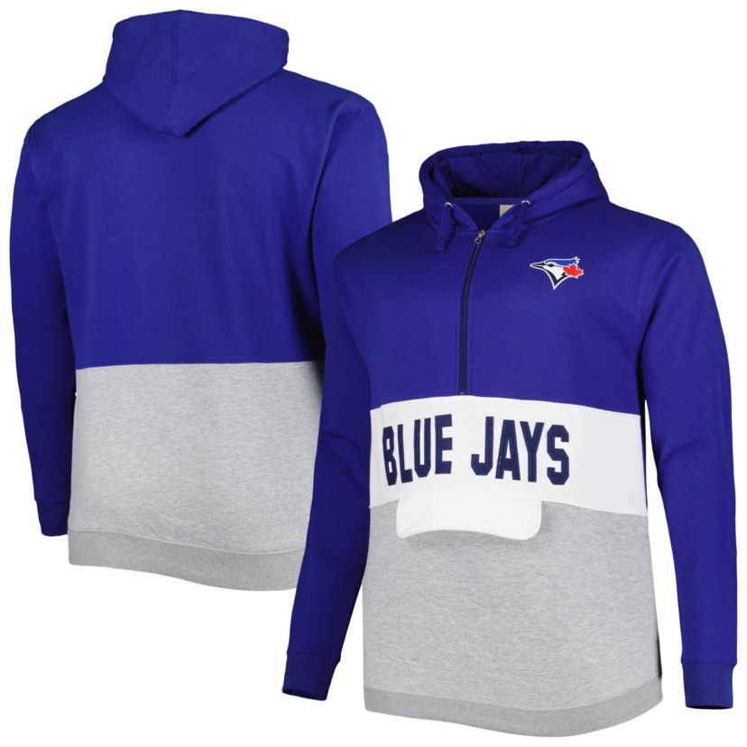 Toronto Blue Jays MLB Toronto Jays Big & Tall Fleece Half-Zip Hoodie