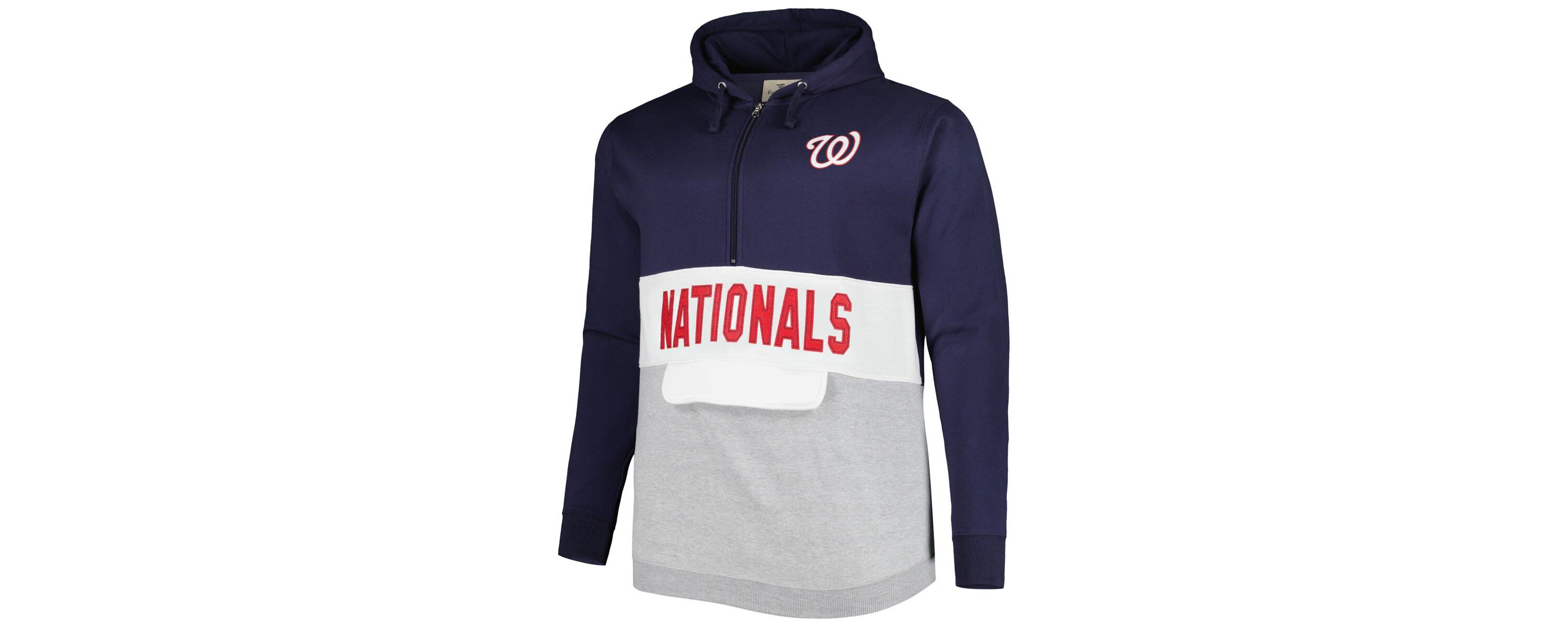 MLB Washington Nationals Big & Tall Fleece Half-Zip Hoodie