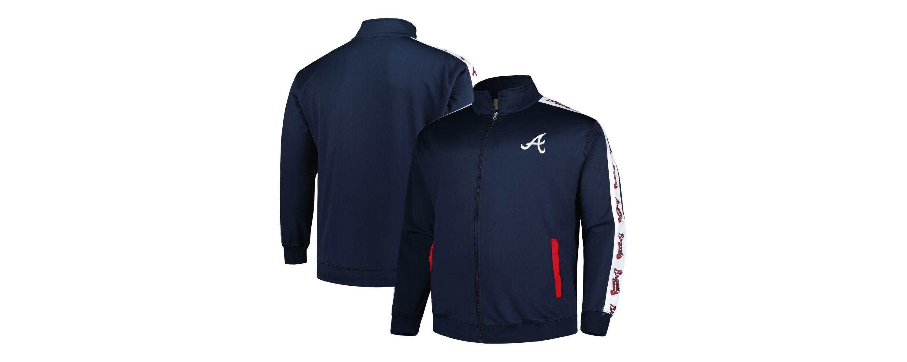 MLB Atlanta Braves Big & Tall Tricot Track Full-Zip Jacket