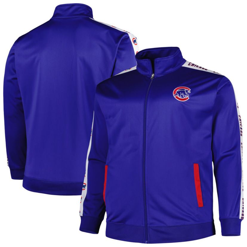 MLB Chicago Cubs Big & Tall Tricot Track Full-Zip Jacket