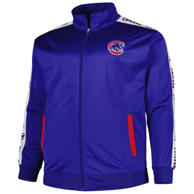 MLB Chicago Cubs Big & Tall Tricot Track Full-Zip Jacket