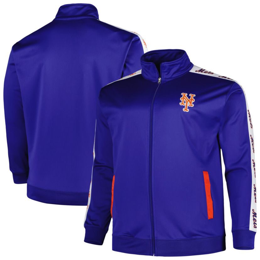 MLB New York Mets Big & Tall Tricot Track Full-Zip Jacket