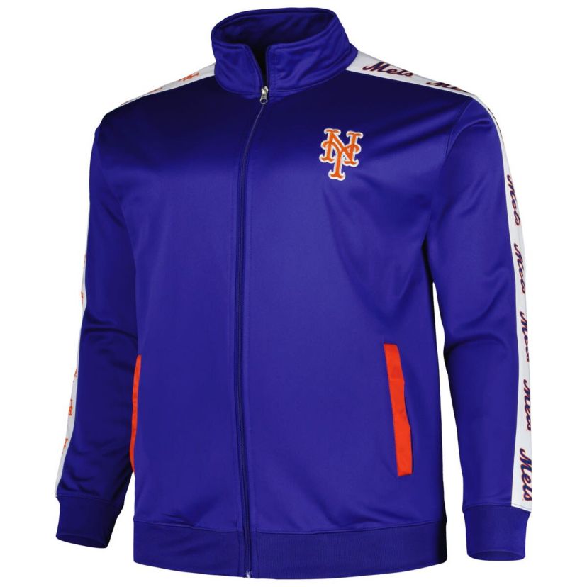 MLB New York Mets Big & Tall Tricot Track Full-Zip Jacket