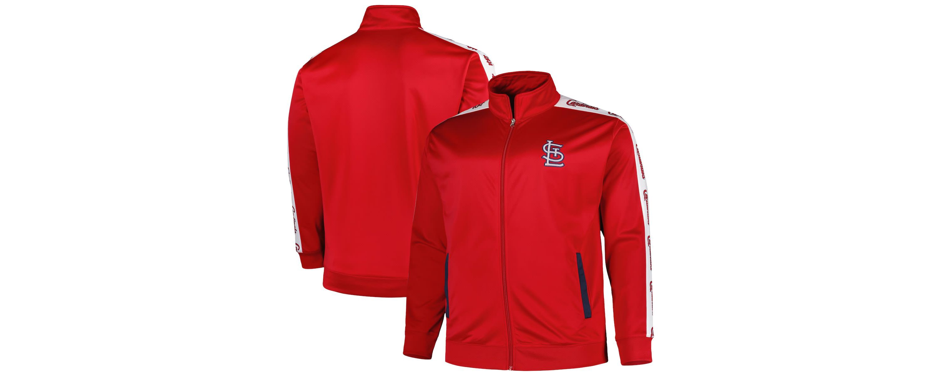 MLB St. Louis Cardinals Big & Tall Tricot Track Full-Zip Jacket