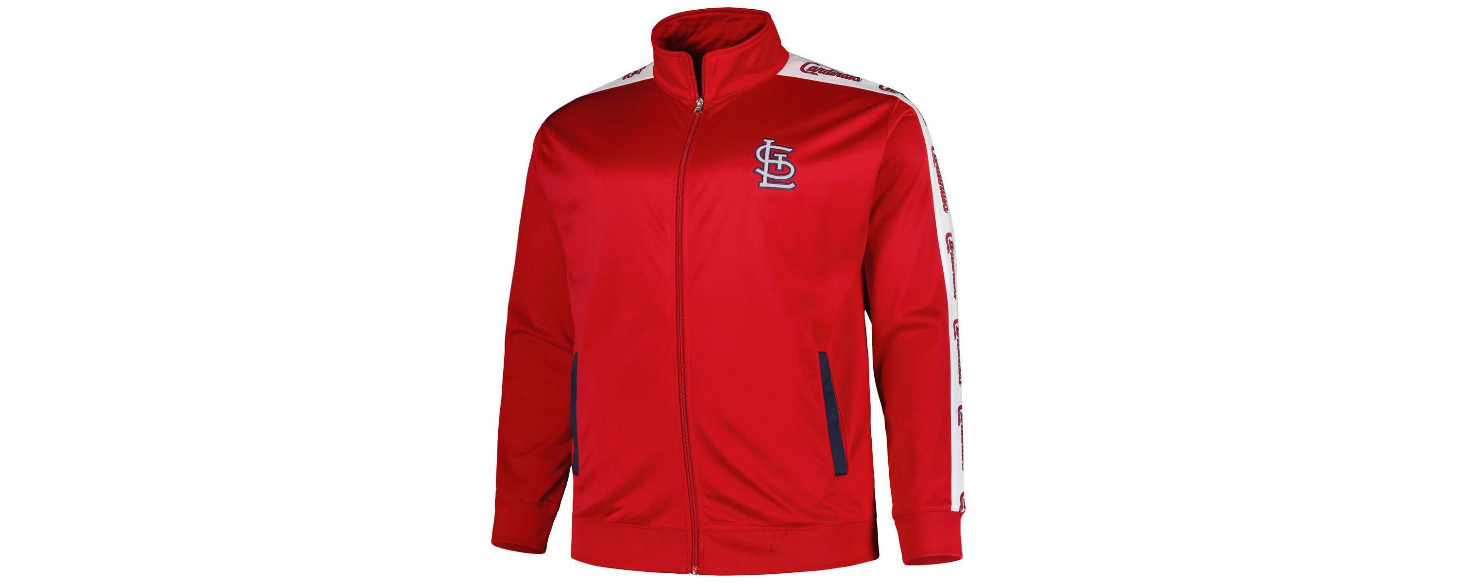 MLB St. Louis Cardinals Big & Tall Tricot Track Full-Zip Jacket