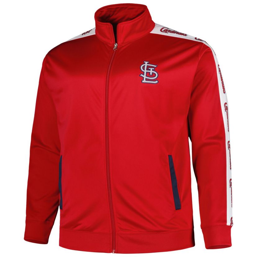 MLB St. Louis Cardinals Big & Tall Tricot Track Full-Zip Jacket