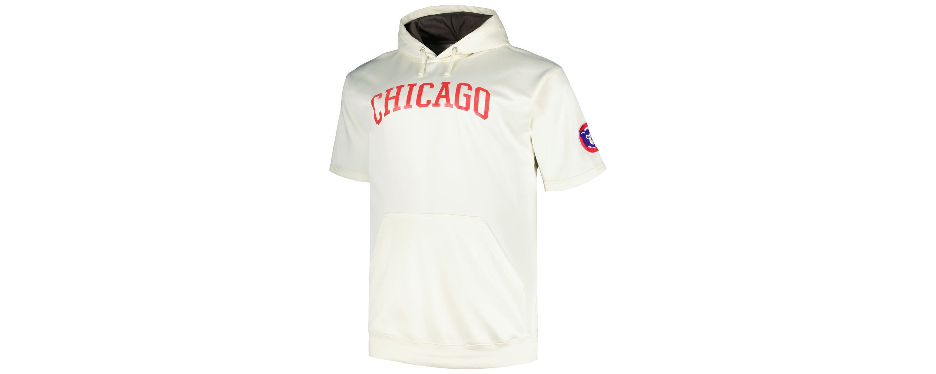 MLB Chicago Cubs Big & Tall Contrast Short Sleeve Pullover Hoodie