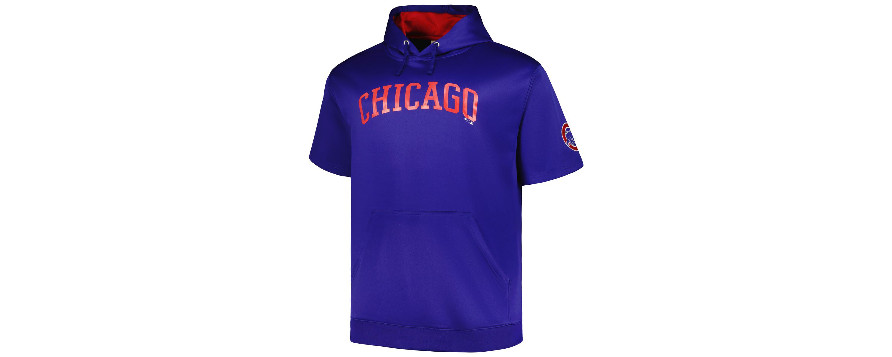 MLB Chicago Cubs Big & Tall Contrast Short Sleeve Pullover Hoodie
