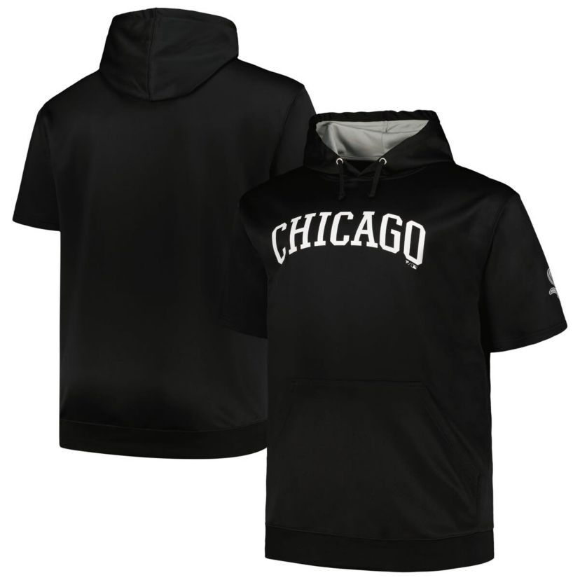 Chicago White Sox MLB Chicago Sox Big & Tall Contrast Short Sleeve Pullover Hoodie
