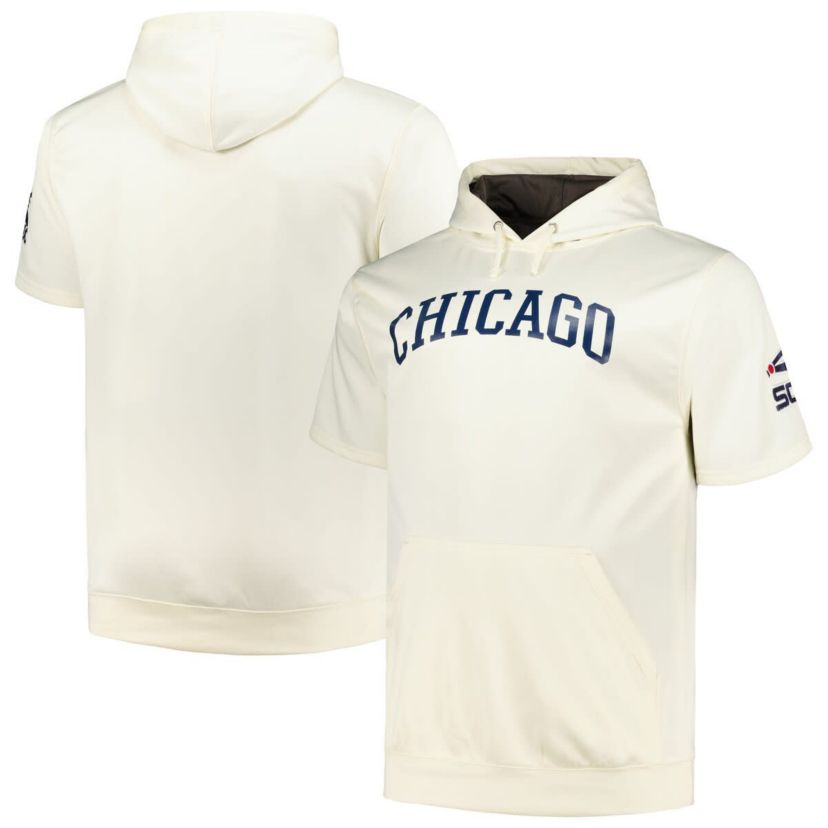 Chicago White Sox MLB Chicago Sox Big & Tall Contrast Short Sleeve Pullover Hoodie