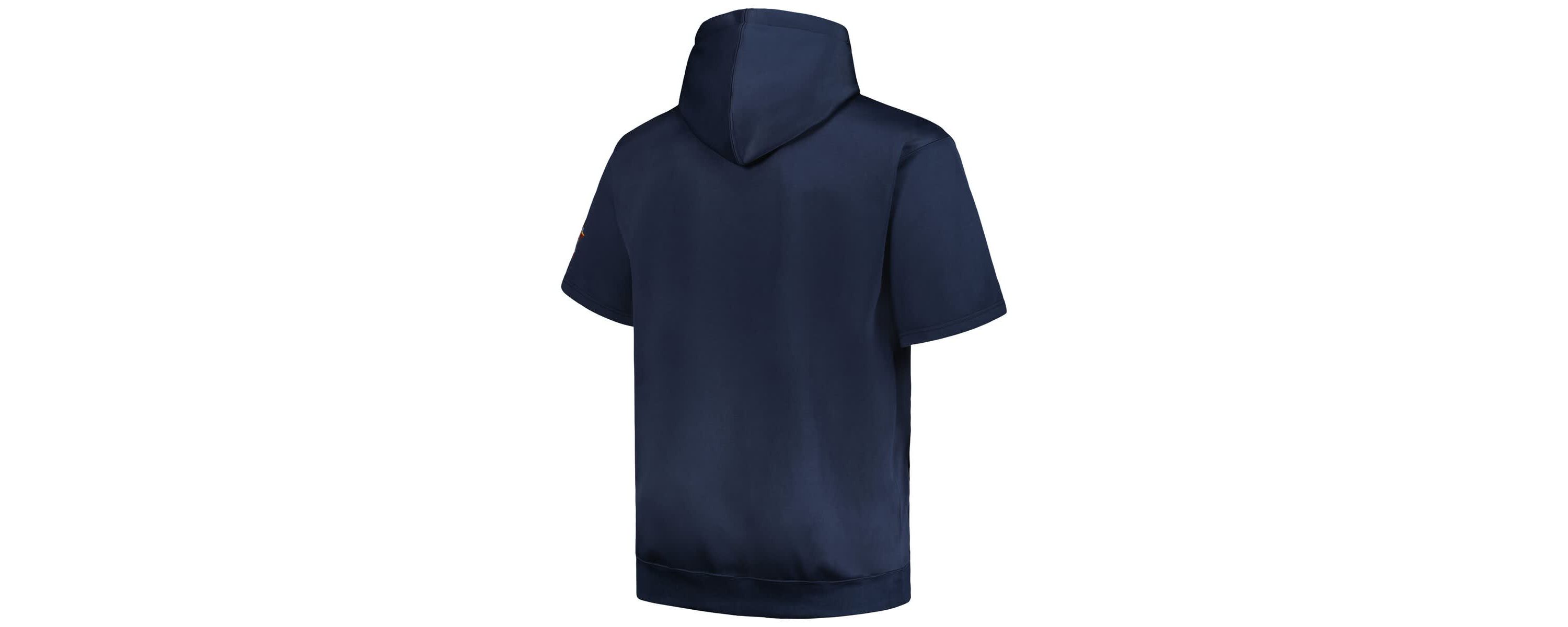 MLB Houston Astros Big & Tall Contrast Short Sleeve Pullover Hoodie