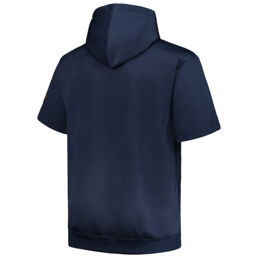 MLB Houston Astros Big & Tall Contrast Short Sleeve Pullover Hoodie