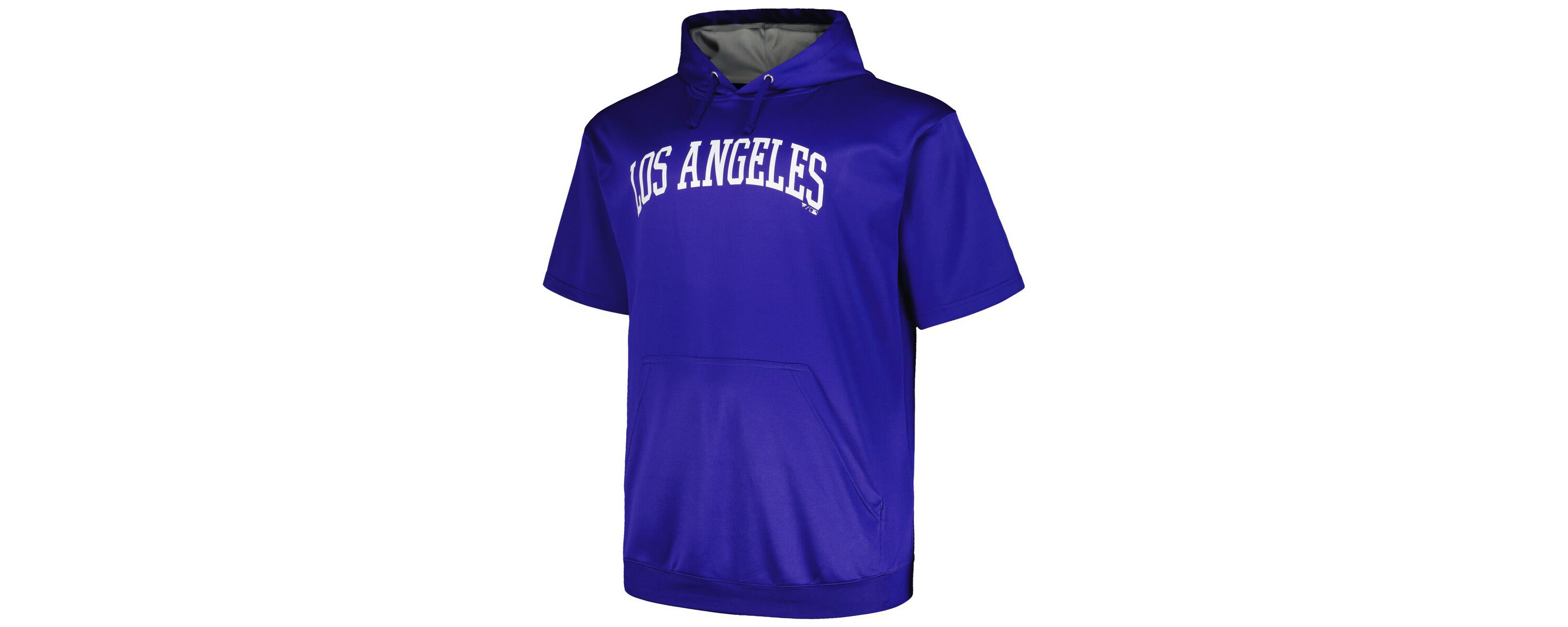 MLB Los Angeles Dodgers Big & Tall Contrast Short Sleeve Pullover Hoodie