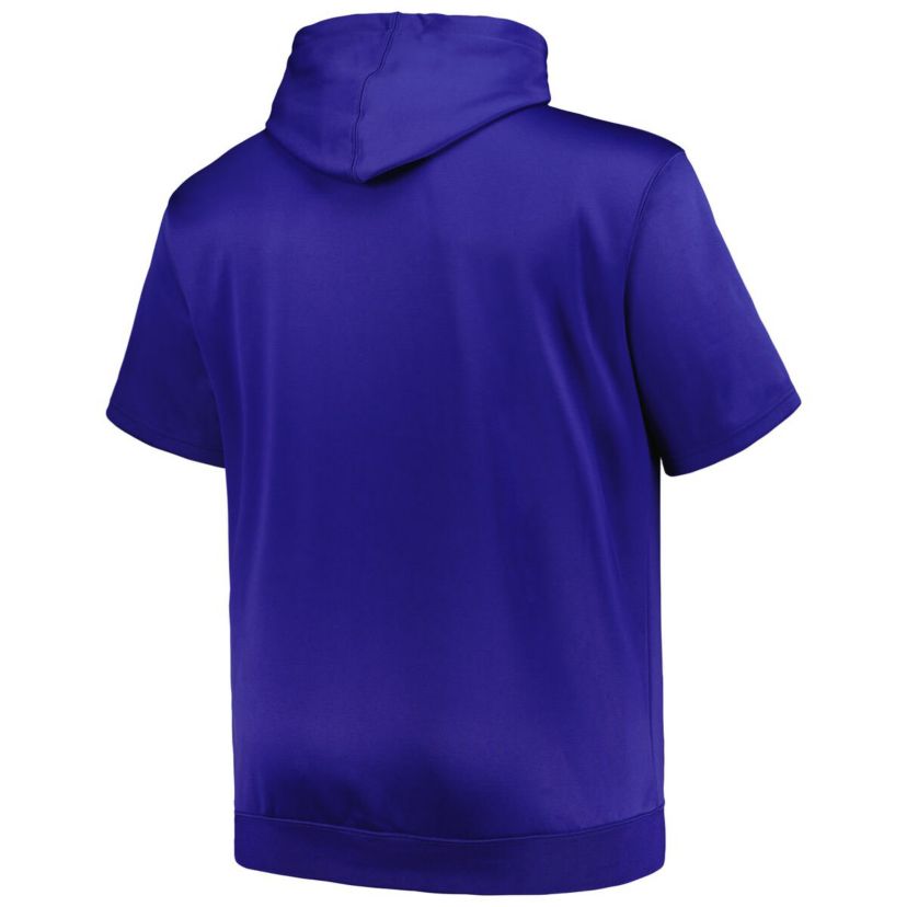 MLB New York Mets Big & Tall Contrast Short Sleeve Pullover Hoodie
