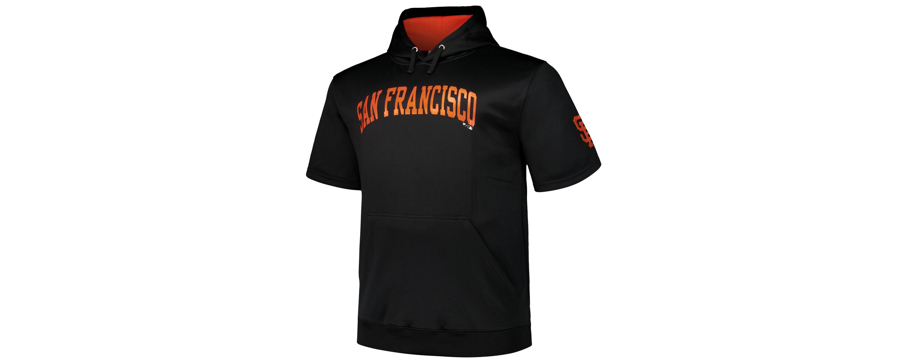 MLB San Francisco Giants Big & Tall Contrast Short Sleeve Pullover Hoodie