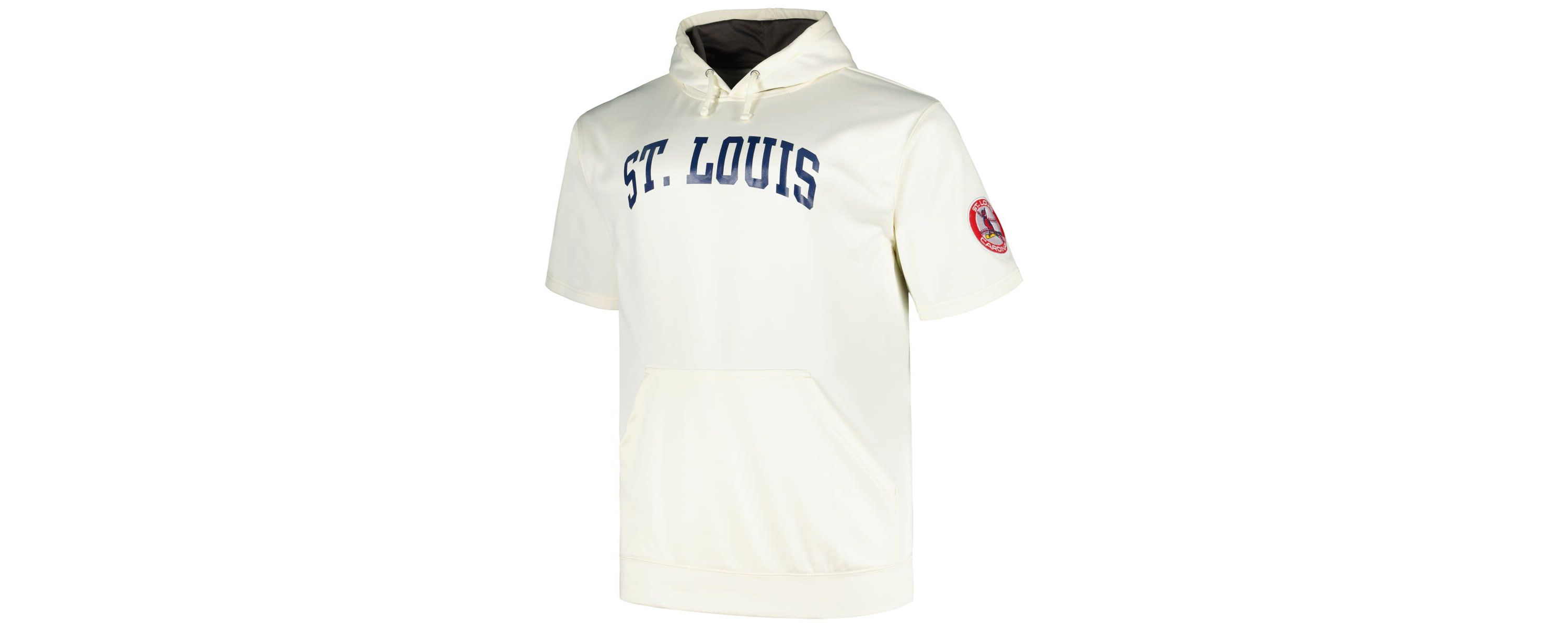 MLB St. Louis Cardinals Big & Tall Contrast Short Sleeve Pullover Hoodie