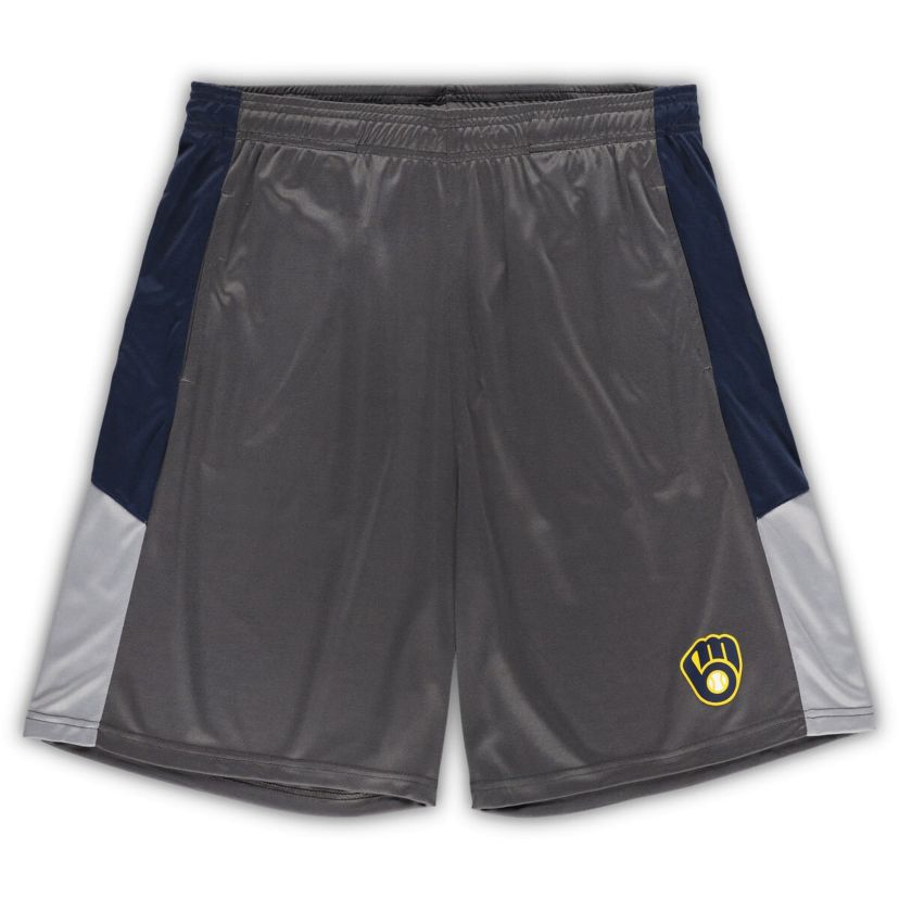MLB Navy/Gray Milwaukee Brewers Team Shorts