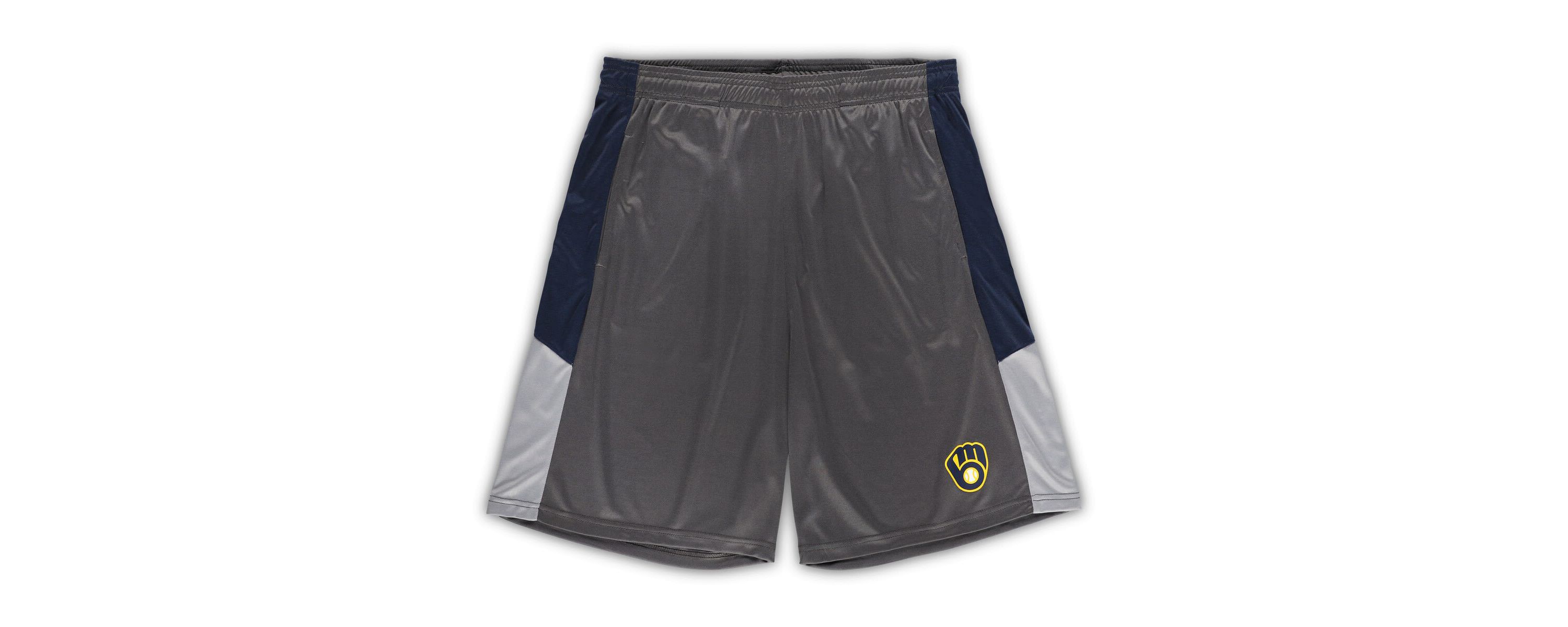MLB Navy/Gray Milwaukee Brewers Team Shorts