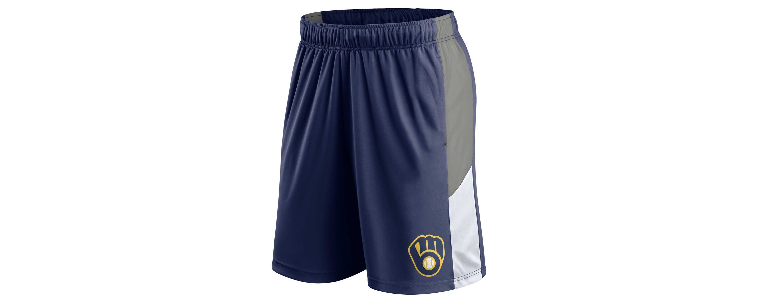 MLB Navy/Gray Milwaukee Brewers Team Shorts